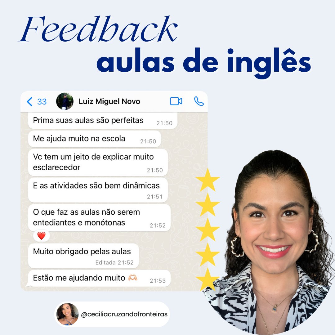 Feedback de aulas — Cruzando Fronteiras (7/10)